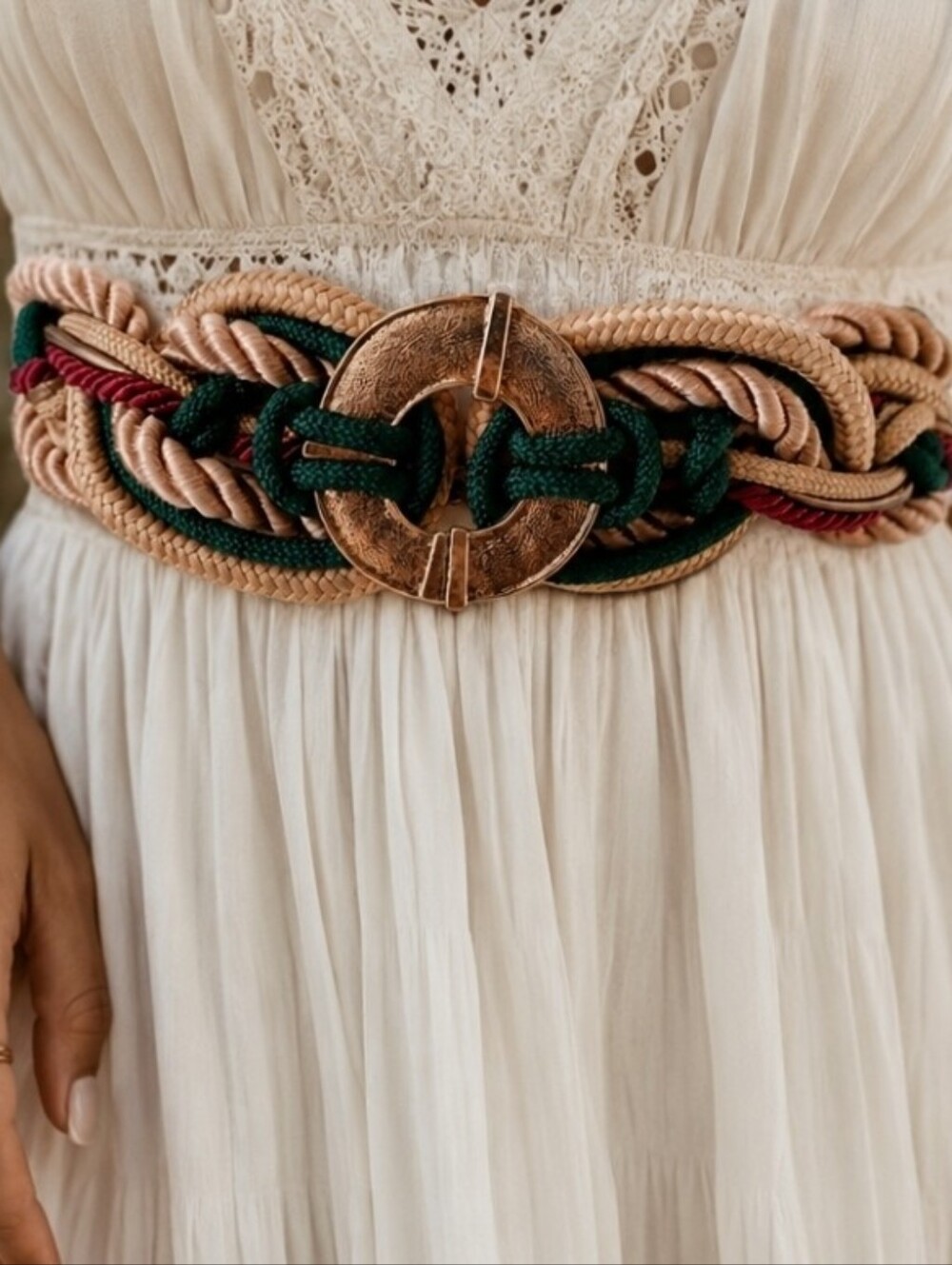 VINTAGE 60S 70S ROPE BELT SZ XS S